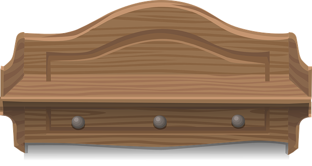 dřevěná police